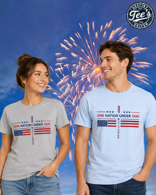 One Nation Under God T-Shirt — Patriotic American Flag Tee