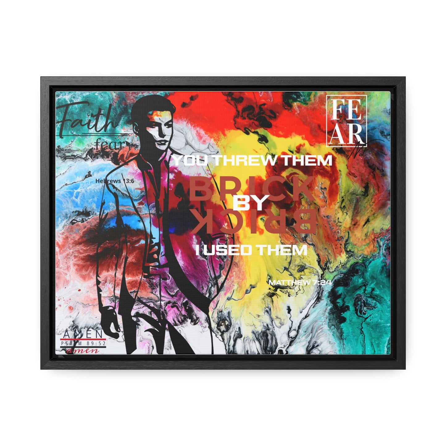 Brick By Brick Gallery Canvas Wraps, Horizontal Frame