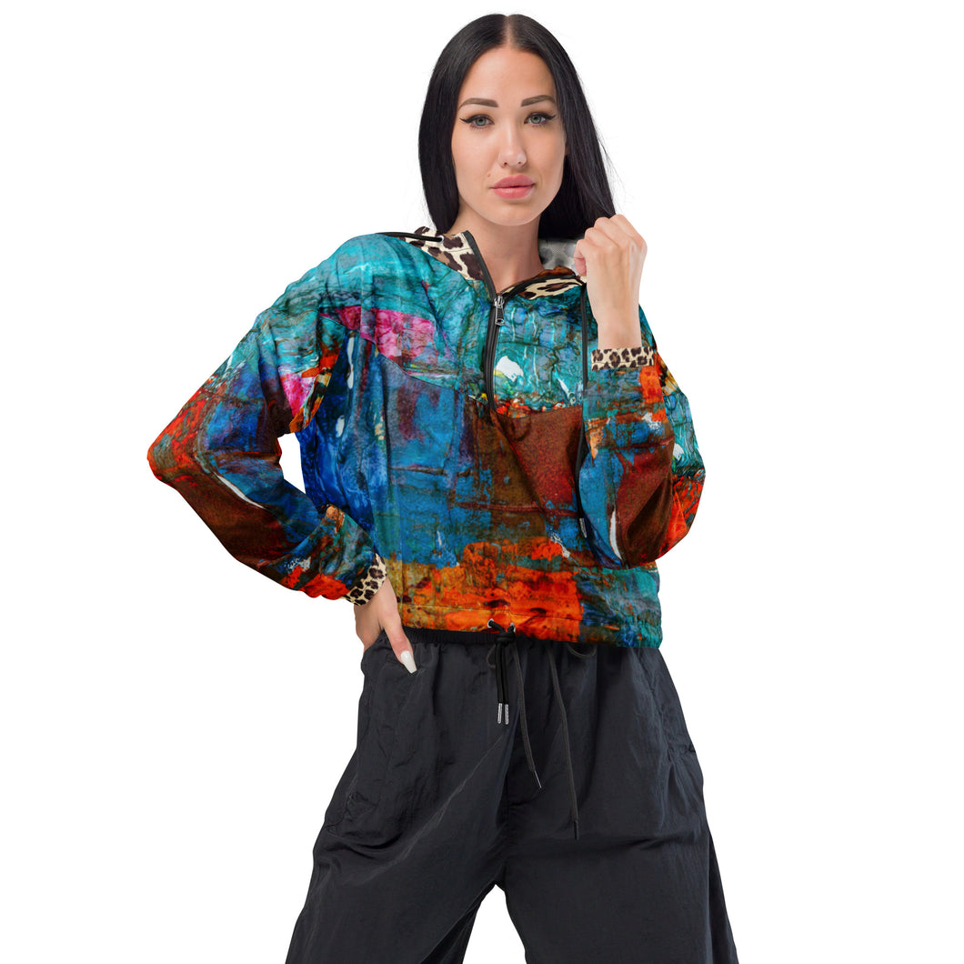 Color Print Women’s cropped windbreaker