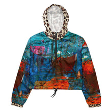 Load image into Gallery viewer, Color Print Women’s cropped windbreaker
