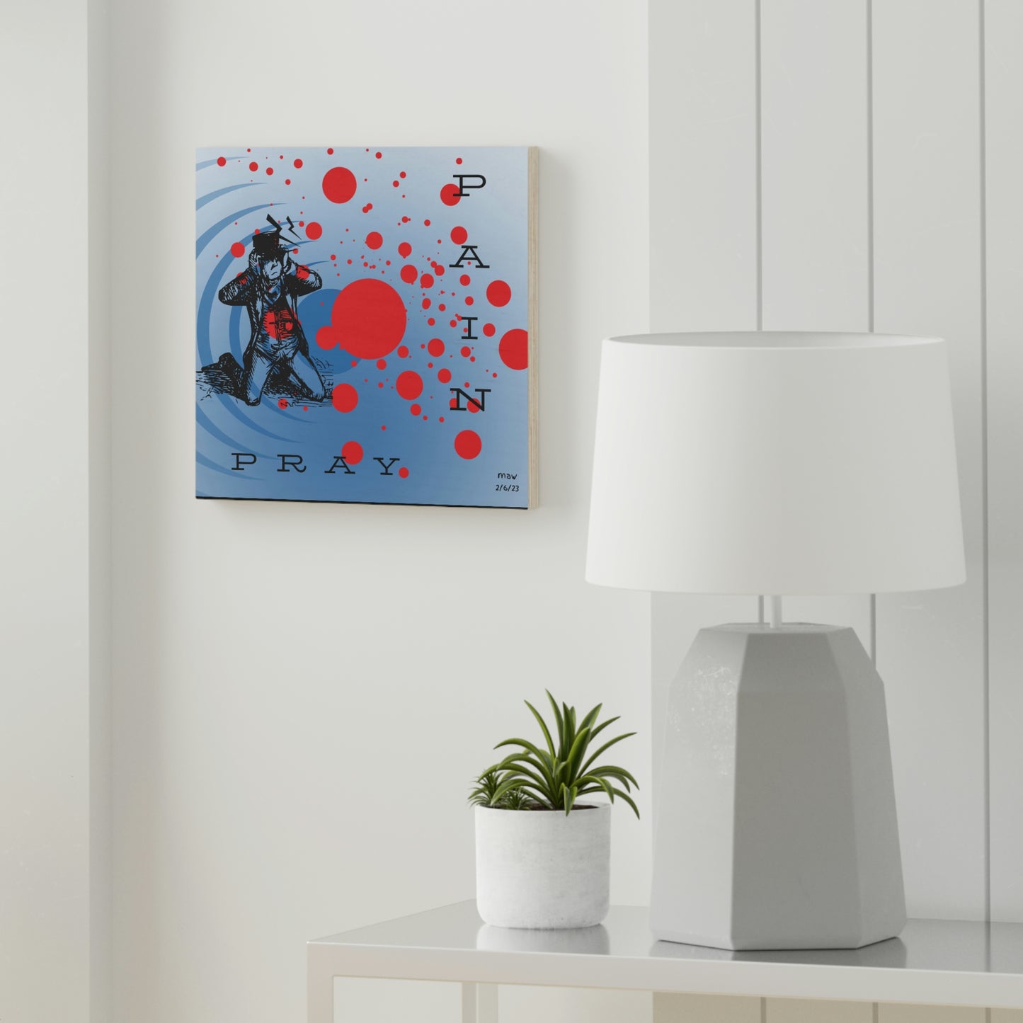 Pain Wood Canvas