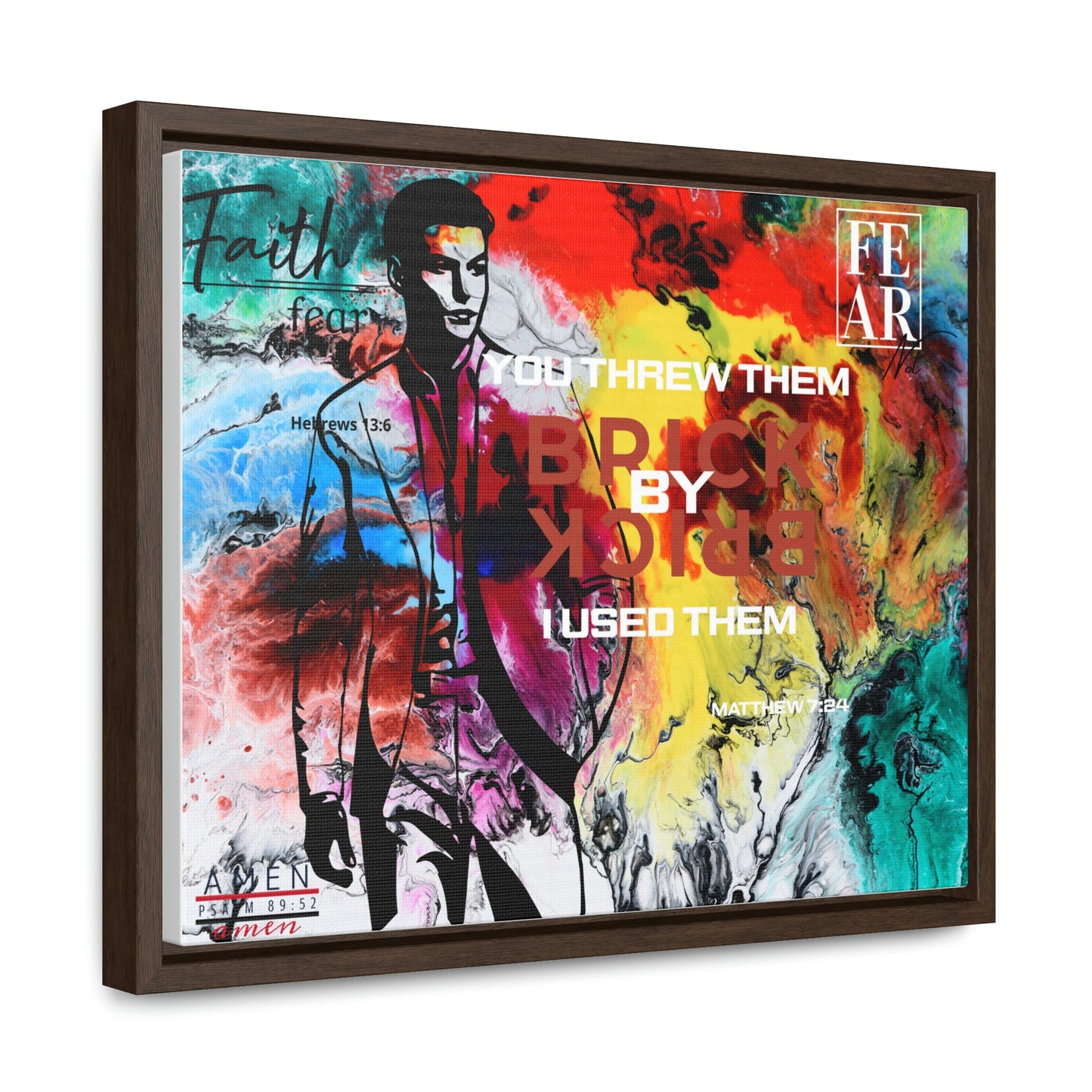 Brick By Brick Gallery Canvas Wraps, Horizontal Frame