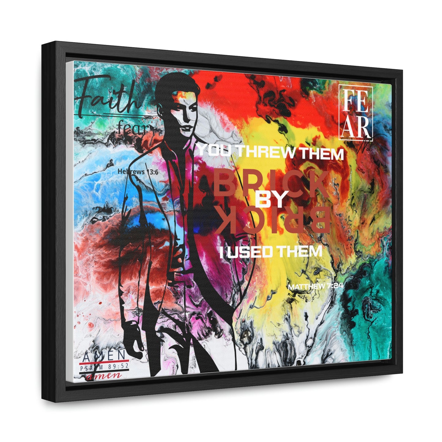 Brick By Brick Gallery Canvas Wraps, Horizontal Frame